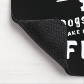 Tapis De Souris Le caniche et le vin rendent tout fin (Coin)