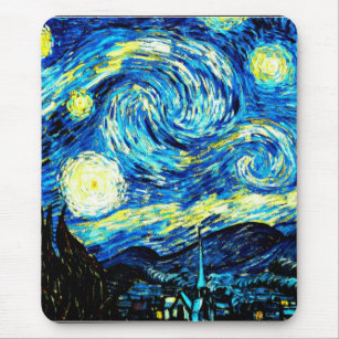 Tapis De Souris Le célèbre tableau de Van Gogh, Starry Night