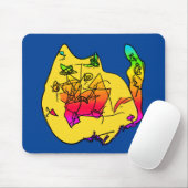 Tapis De Souris Le chat Abstrait de Lily (Avec souris)
