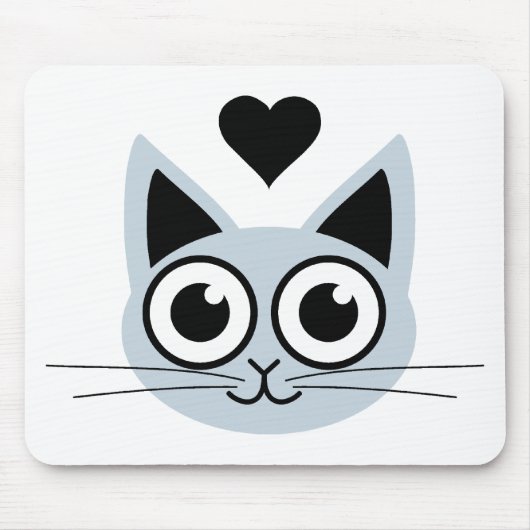 Tapis De Souris Le chat bleu le plus mignon (Devant)
