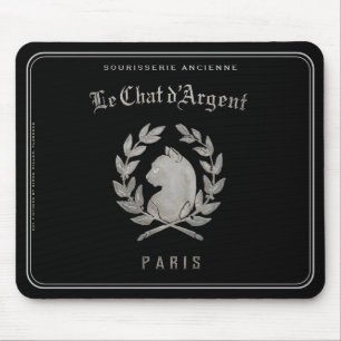 Tapis De Souris Le Chat d'Argent Vintage Paris Souris Noire