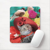 TAPIS DE SOURIS LE CHAT DE LA PRINCESSE TATUS WITH RED A ET DOVE (Avec souris)