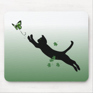 Tapis De Souris Le chat et le papillon