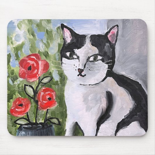 Tapis De Souris Le chat et les coquelicots (Devant)