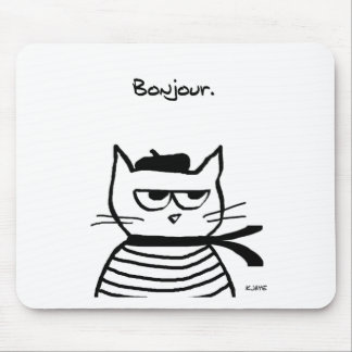 Tapis De Souris Le chat fâché est tellement très français