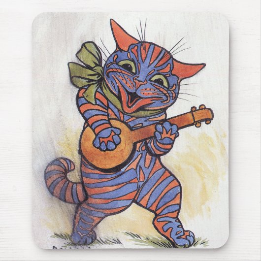 Tapis De Souris Le chat joue le banjo (Devant)