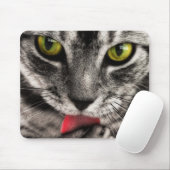 Tapis De Souris Le chat lèchent (Avec souris)