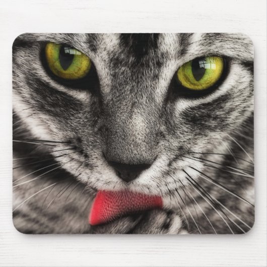 Tapis De Souris Le chat lèchent (Devant)