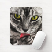 Tapis De Souris Le chat lèchent (Avec souris)