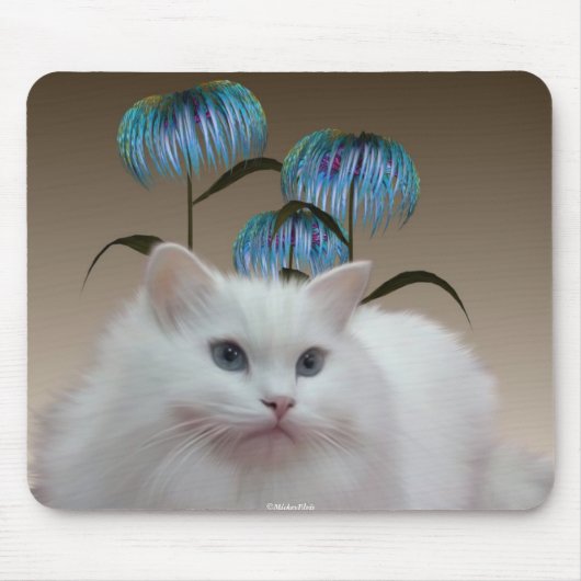 Tapis De Souris Le chaton fleurit Mousepad (Devant)
