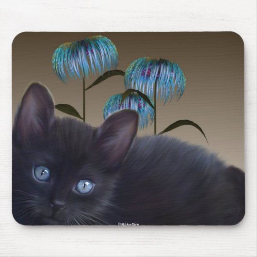 Tapis De Souris Le chaton fleurit Mousepad (Devant)