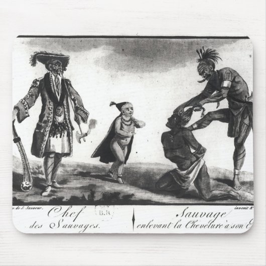 Tapis De Souris Le chef des sauvages raclant son ennemi (Devant)