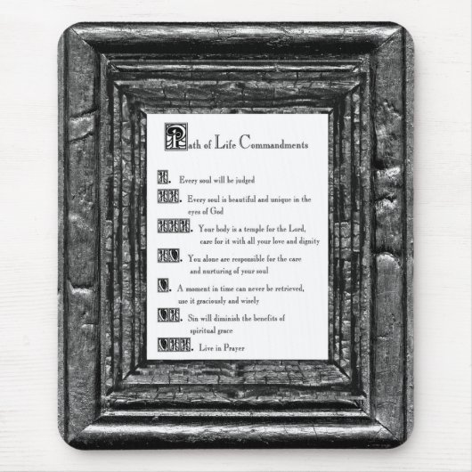 Tapis De Souris Le chemin de vie des commandements (Devant)