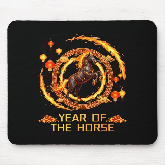 Tapis De Souris Le Cheval de Feu Chinois (Devant)