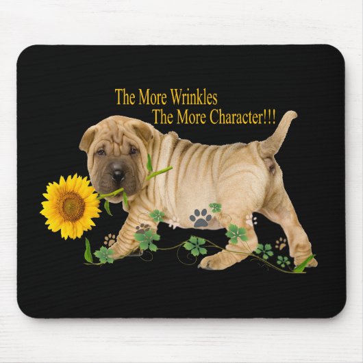 Tapis De Souris Le Chinois Shar-Pei ride des cadeaux (Devant)