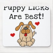 Tapis De Souris Le chiot Licks sont le meilleur (Devant)