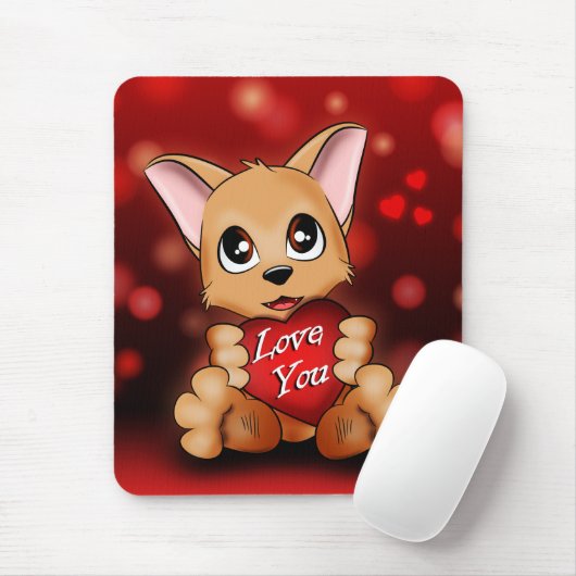 Tapis De Souris Le chiot t'aime (Avec souris)