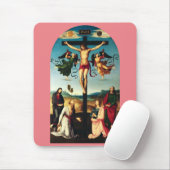 Tapis De Souris Le Christ crucifié avec la Vierge Marie (Avec souris)