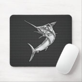 Tapis De Souris Le chrome aiment Marlin sur la fibre de carbone (Avec souris)