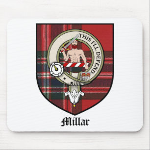 Tapis De Souris Le clan de Millar Crest le tartan d'insigne