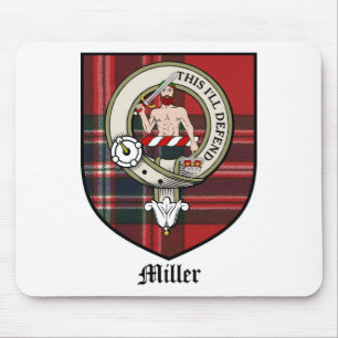 Tapis De Souris Le clan de Miller Crest le tartan d'insigne