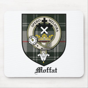 Tapis De Souris Le clan de Moffat Crest le tartan d'insigne