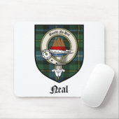 Tapis De Souris Le clan de Neal Crest le tartan d'insigne (Avec souris)