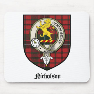 Tapis De Souris Le clan de Nicholson Crest le tartan d'insigne