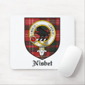 Tapis De Souris Le clan de Nisbet Crest le tartan d'insigne (Avec souris)