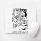 Tapis De Souris Le client pose une question au libraire. Librairie (Avec souris)