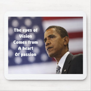 Tapis De Souris Le coeur de passion de Barack Obama