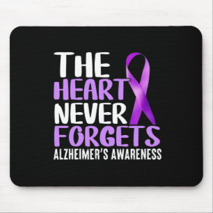 Tapis De Souris Le coeur n'oublie jamais la conscience d'Alzheimer