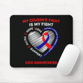 Tapis De Souris Le Combat De Mes Cousins Est Mon Combat Chd Maladi (Avec souris)