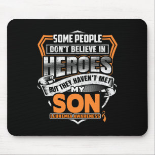 Tapis De Souris Le combat de mon fils est ma lutte contre la leucé