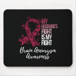 Tapis De Souris Le combat de mon mari est mon combat de l'Aneurysm