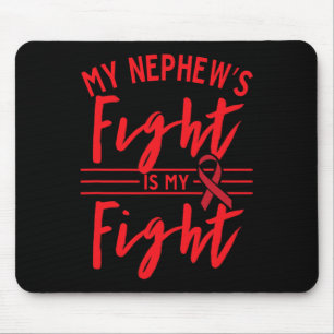Tapis De Souris Le combat de mon neveu est mon combat Sensibilisat