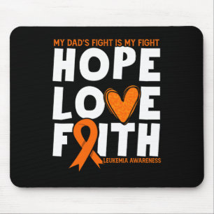 Tapis De Souris Le combat de mon père est mon combat. Orange Leuke