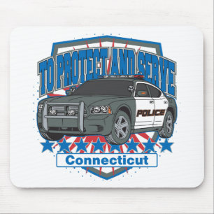 Tapis De Souris Le Connecticut pour protéger et servir la voiture