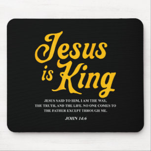 Tapis De Souris Le costume Jésus est Roi Jean 14_6 Jésus chrétien