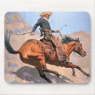 Tapis De Souris Le cowboy (huile sur la toile)