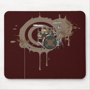 Tapis De Souris Le crâne bat du tambour de Mousepad