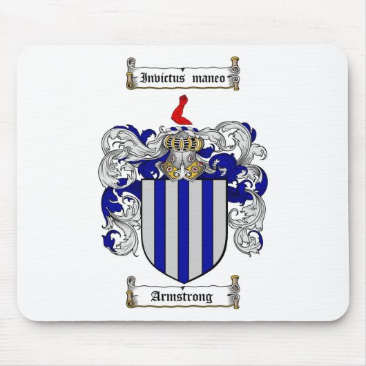 TAPIS DE SOURIS LE CREST DE FAMILLE D'ARMSTRONG - MANTEAU (Devant)