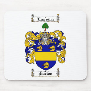 TAPIS DE SOURIS LE CREST DE FAMILLE DE BURTON - MANTEAU DE BURTON