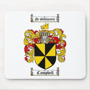 TAPIS DE SOURIS LE CREST DE FAMILLE DE CAMPBELL - MANTEAU DE