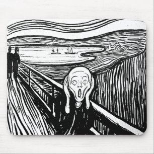 Tapis De Souris Le cri perçant par Edvard Munch