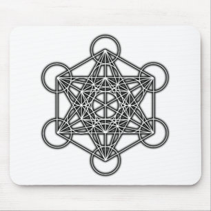 Tapis De Souris Le cube de Metatron (noir)