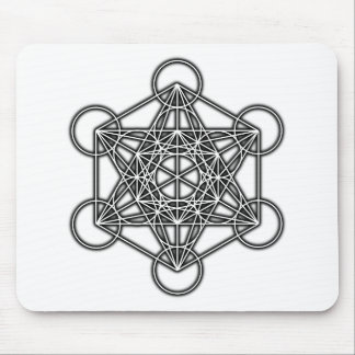 Tapis De Souris Le cube de Metatron (noir)