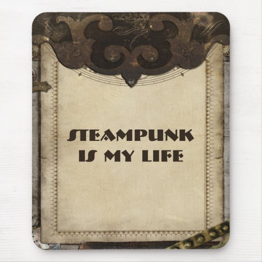 Tapis De Souris Le cuir victorien de Steampunk aiment Mousepad (Devant)