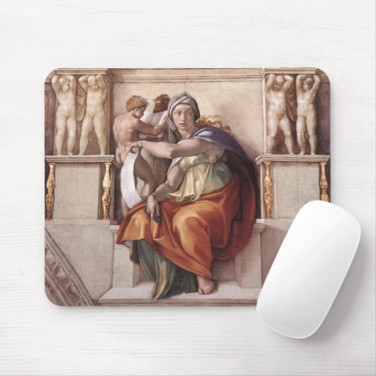 Tapis De Souris Le Delphic Sibyl - Fresco Chapelle Sixtine (Avec souris)