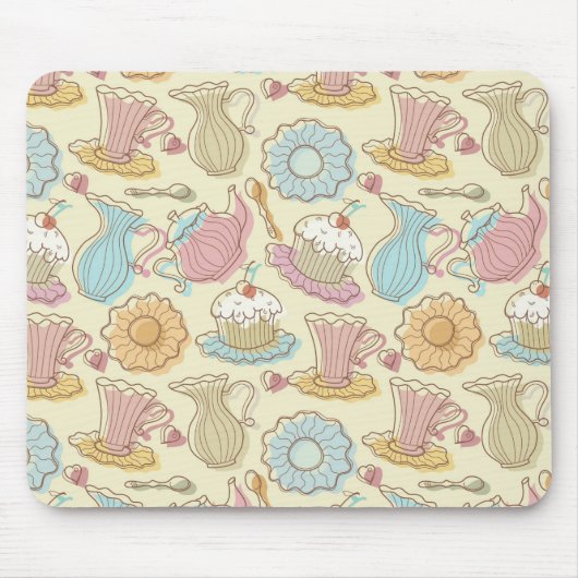 Tapis De Souris Le dessin de main bombe des silhouettes (Devant)